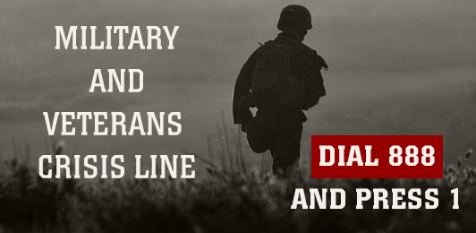 Military and Veterans Crisis Line Button Example